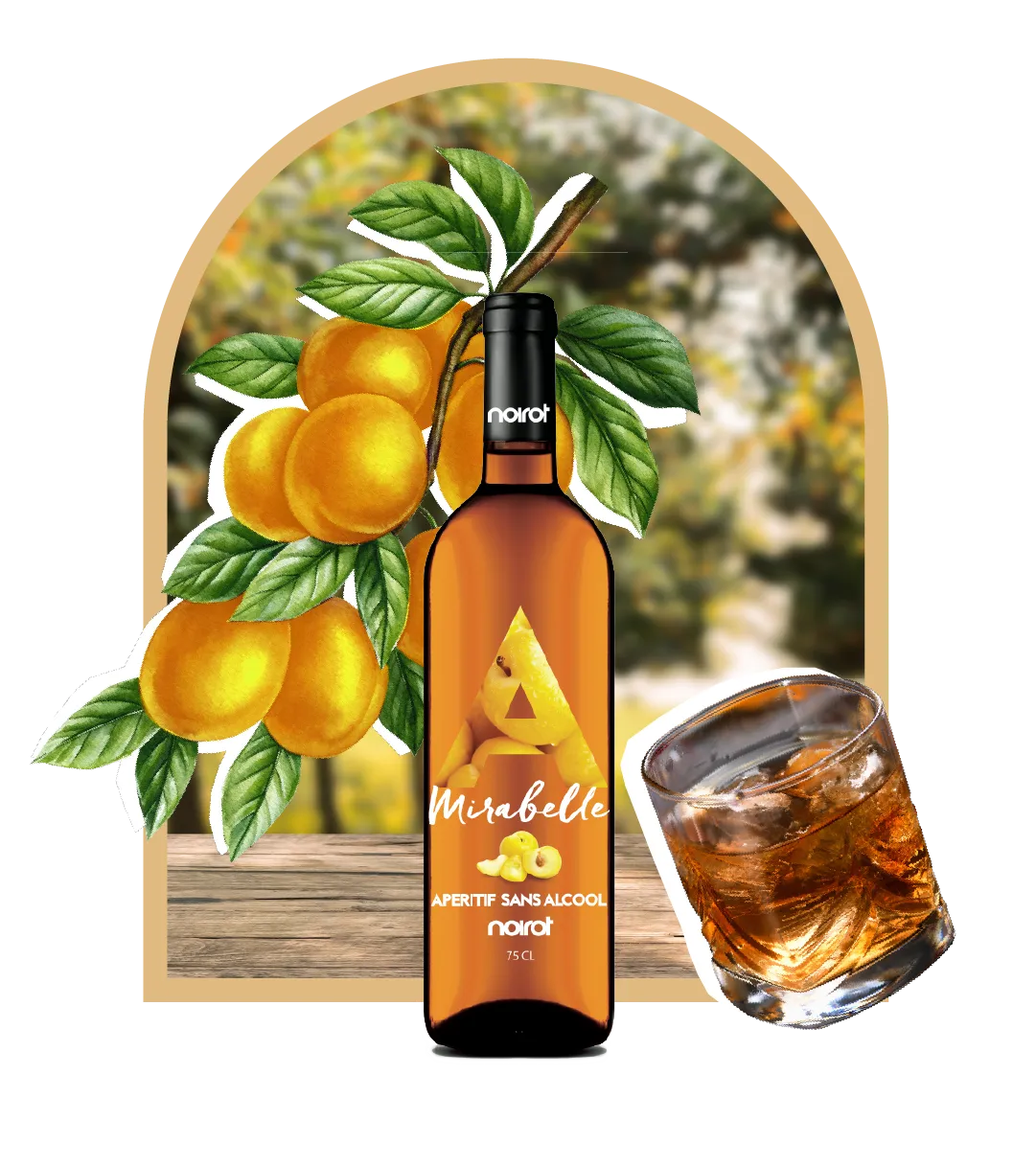 ALCOHOL-FREE APERITIF MIRABELLE