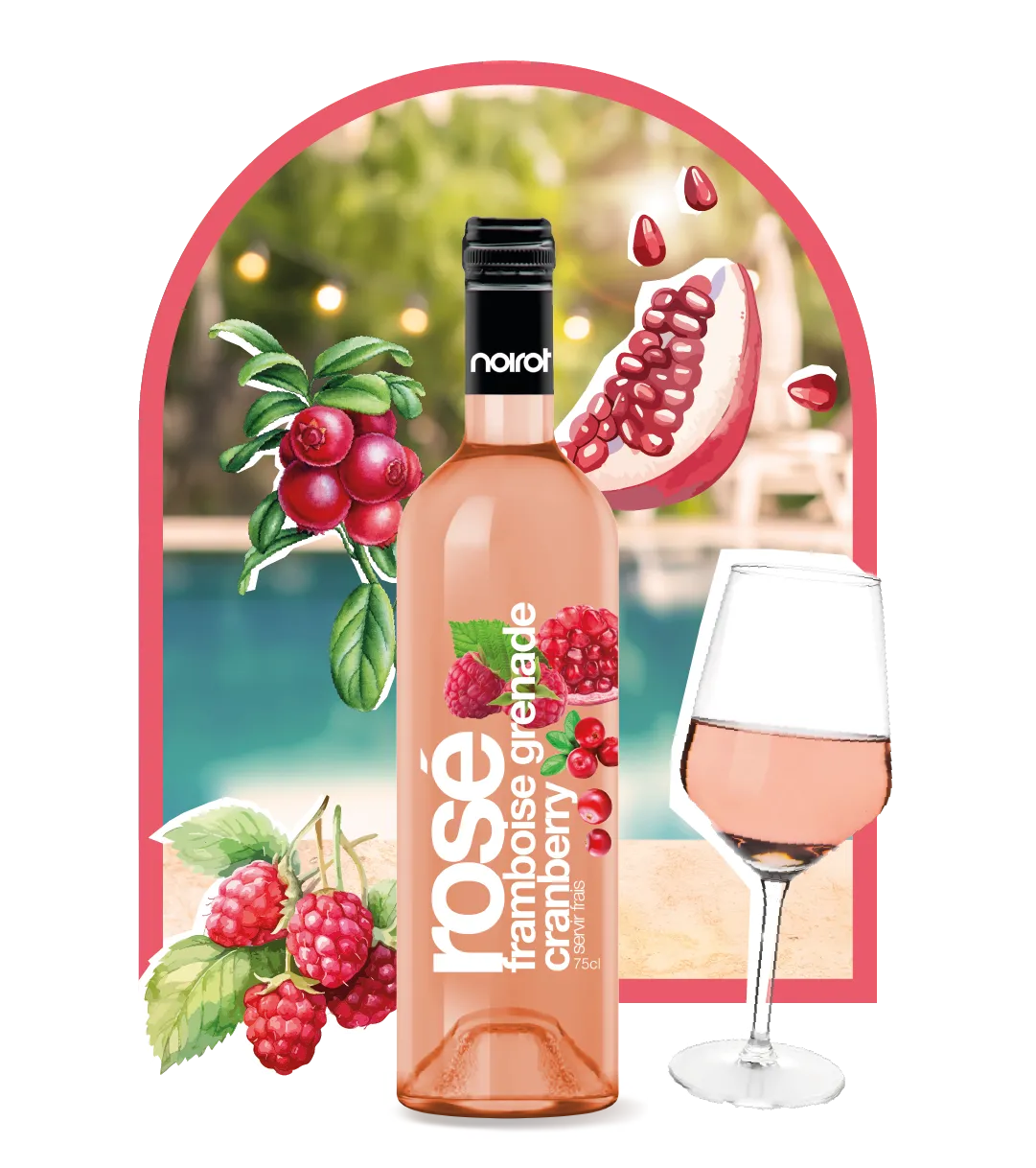 ROSÉ RASPBERRY POMEGRANATE CRANBERRY